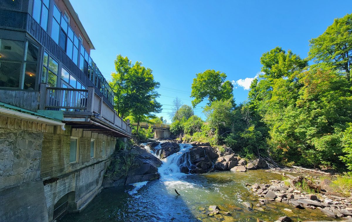 Wakefield mill waterfall and mill