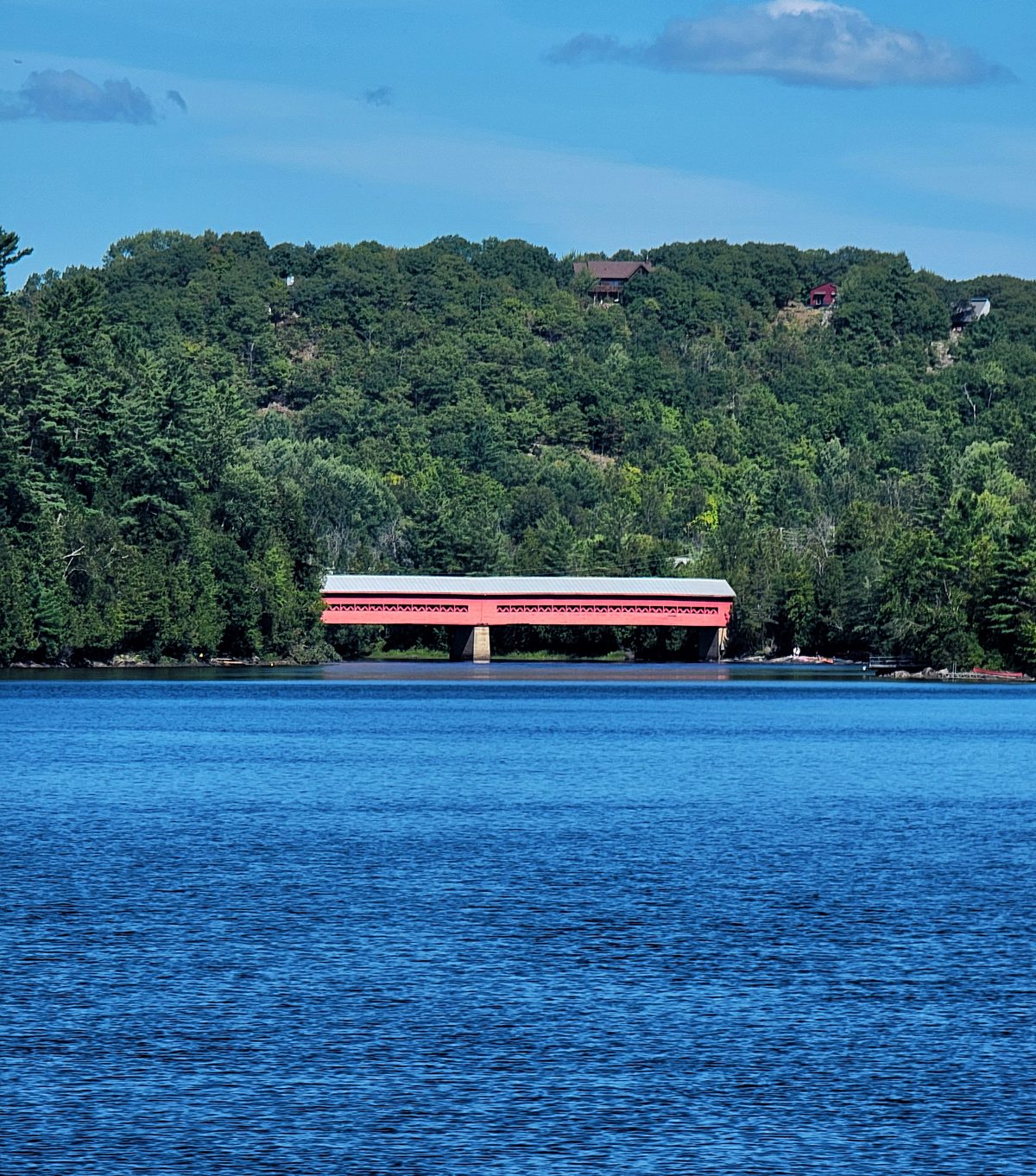 Wakefield riverside covered bridge