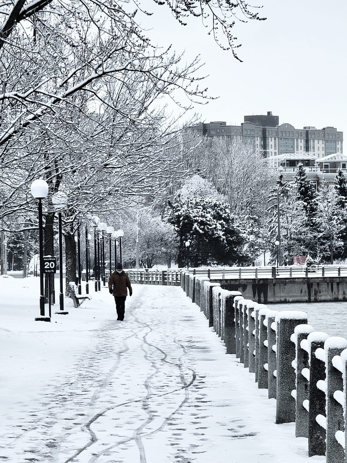 Ottawa winter rideau canal pathway